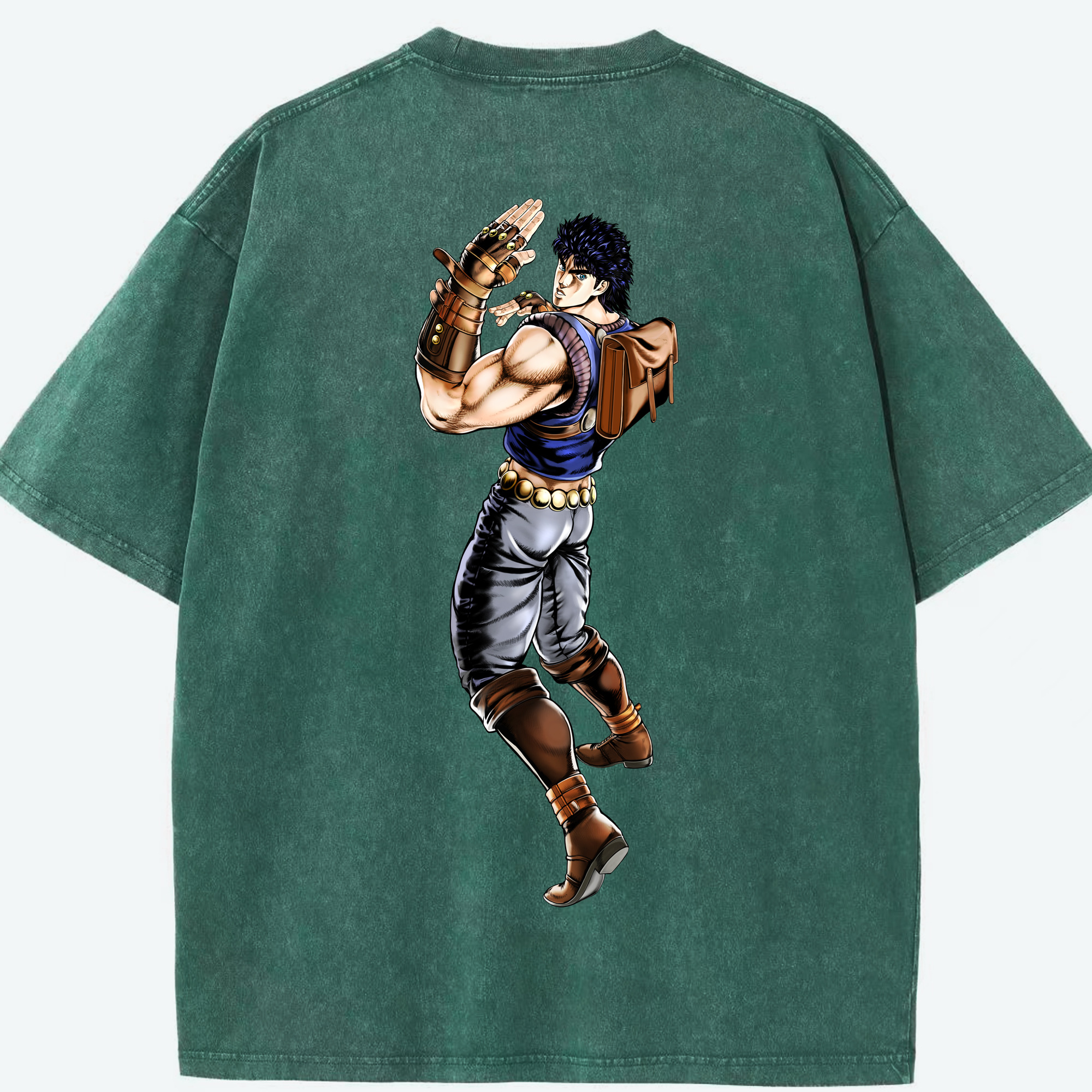 （画像用） ジョジョの奇妙な冒険 /ジョナサン?ジョースター JoJo's Bizarre Adventure Jonathan Joestar 綿100% ヴィンテージ風 半袖Tシャツ（背面プリント）